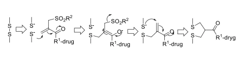 8a. Two cysteines are re-bridged using a three-carbon bridge