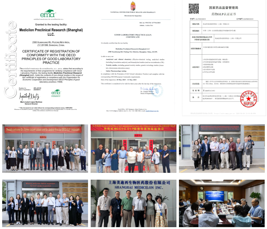 Medicilon successfully passed multiple inspections by global regulatory authorities